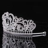 Gorgeous Heart Wedding Tiara Jewelry Sets Diadem Shiny Bridal Crown Queen Tiaras Shinning Rhinestone Crystal Hair Jewelry Sets - NATASHAHS