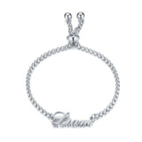 100% 925 Sterling Silver and Stainless Steel Bracelets Custom Any Name Bracelet For Women Friends Lovers Jewelry