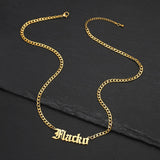 Personalized Two Names Necklace with a underlined heart For Women Men Gold Silver Chain Lovers