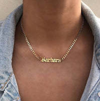Personalized infinity style Name Necklace For Women Men Gold Silver Chain Lovers