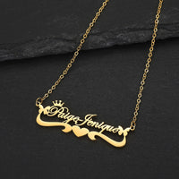 Personalized Name Necklace with a stethoscope For Women Men Gold Silver Chain Lovers