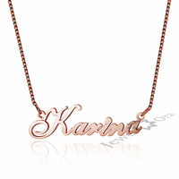 925 Sterling Silver Name Necklace Russian Personalized Nameplate Necklace Jewelry Gift for Women