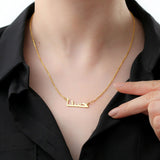 Custom 925 Sterling Silver Plated 18K Gold Arabic Name Necklace For Women Personalized Jewelry