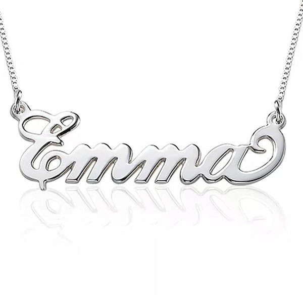 Fashion Pure 925 Sterling Silver Customization Name Necklace for Wedding Party Anniversary Gift for Women/Men/Family /Couple