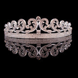 Baroque Princess Diana William Kate Bridal Crown Tiaras Boutique Rhinestone Diadem Veil Tiara Headbands Wedding Hair Accessories - NATASHAHS