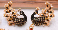 Peacock earrings only - NATASHAHS