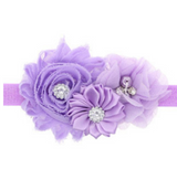 baby girl headband Infant hair floral cloth Tie bows newborn Headwear tiara headwrap Gift Toddlers bandage flower crystal Ribbon